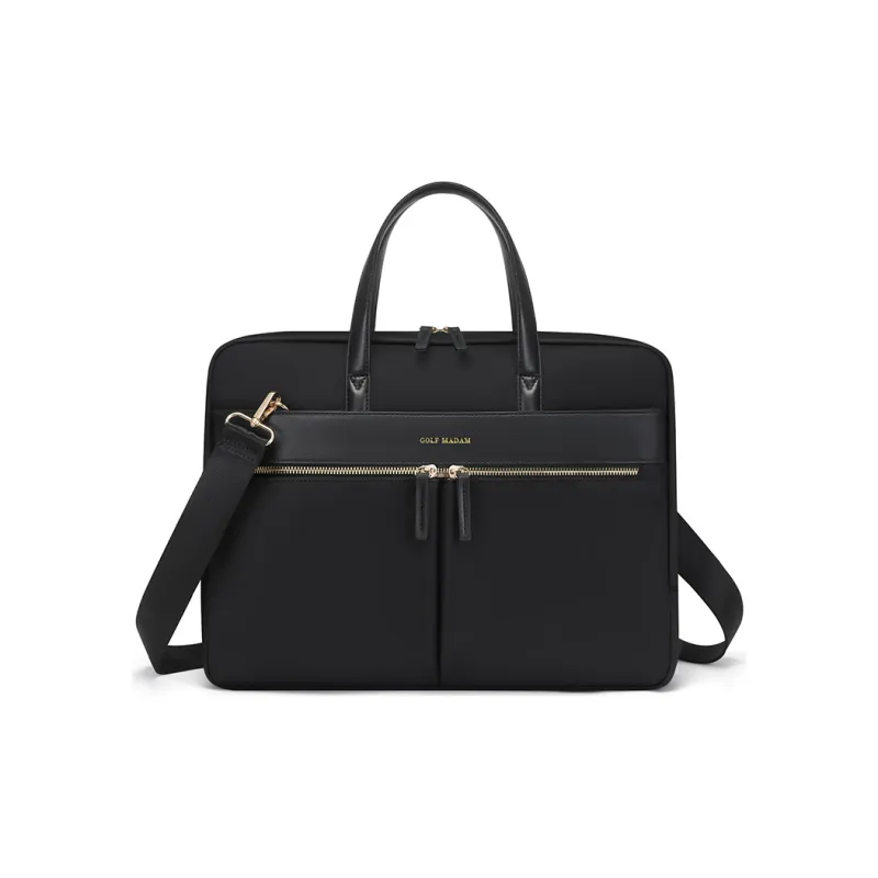 GOLF Fabric Lawyer Bag Handbag Briefcase Laptop Bag Large Size Women's Pink Leather/Elegant Black-6