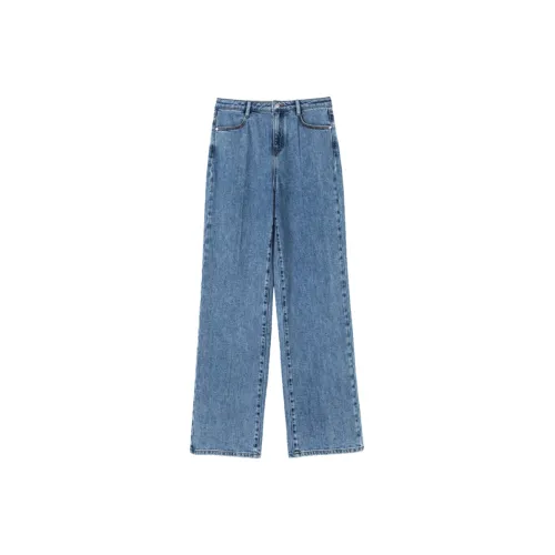 CHUMIAN Jeans Women's Light Washed Blue