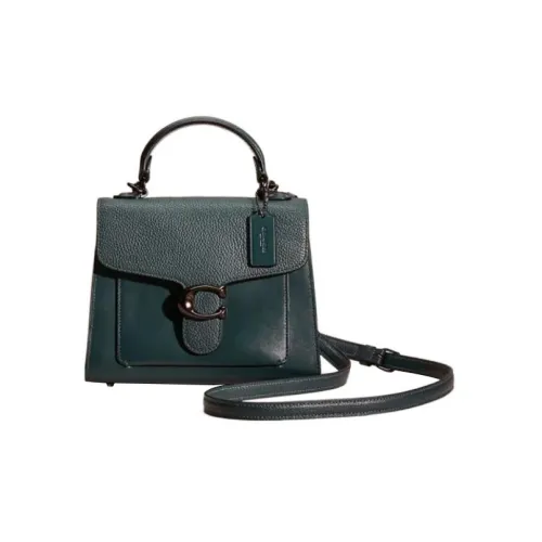 COACH Tabby Pebbled Leather Shoulder Bag Crossbody Bag Handbag Small Size Women's Forest Green