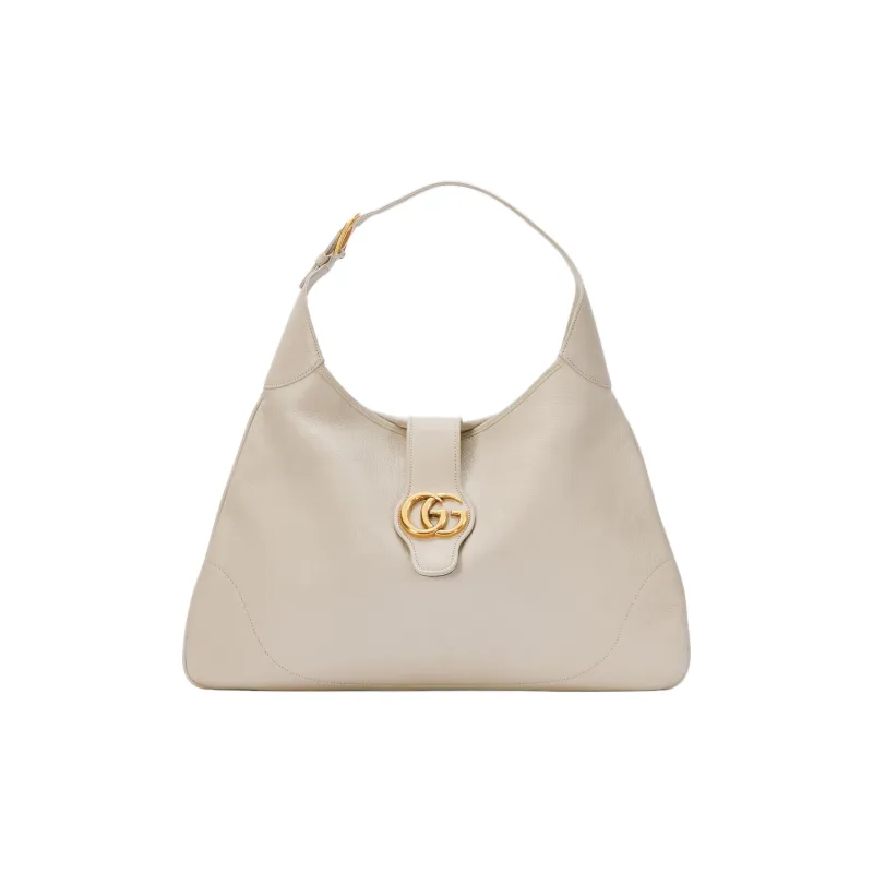 GUCCI Aphrodite Leather Handbag Shoulder Bag Large Size Women's White-0