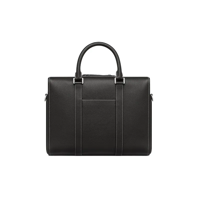 DIOR Lingot Grained Calfskin Handbag Shoulder Bag Crossbody Bag Briefcases Men's Black-3