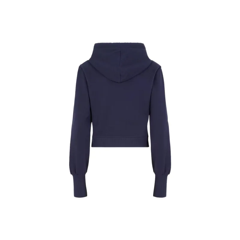 FENDI Logo Embroidered Drawstring Cropped Hoodie-1