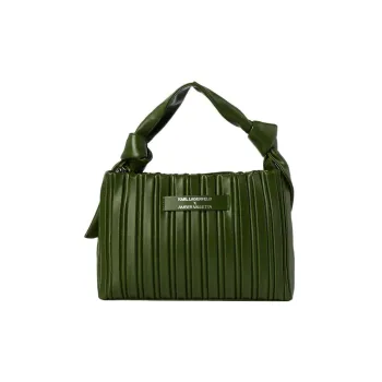 KARL LAGERFELD Amber Valletta Collaboration Artificial Leather Clutch, One Shoulder Handbag Women's Green