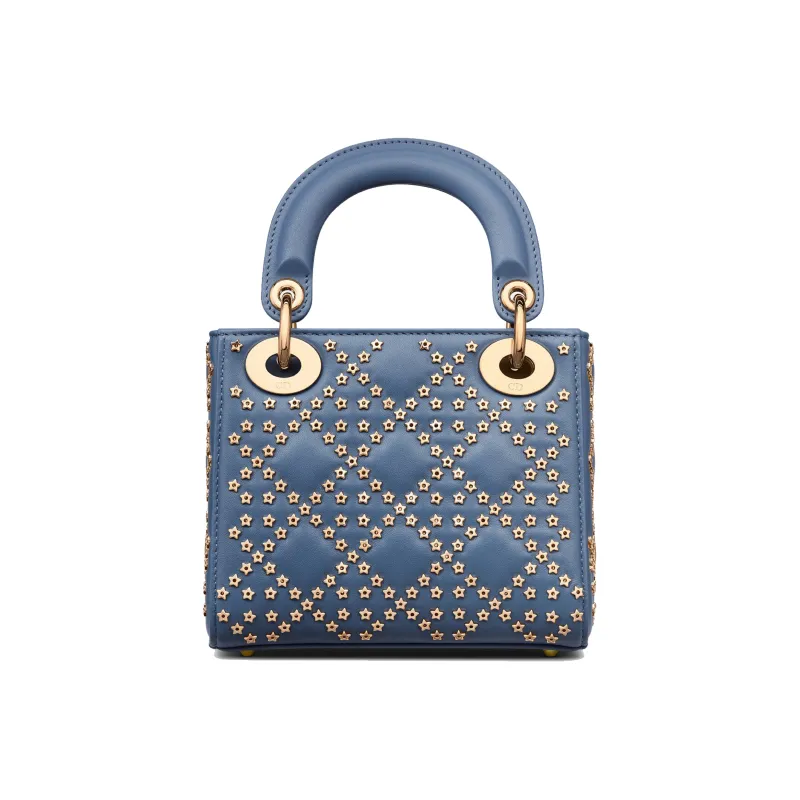 DIOR Lady Dior Sheepskin Daisie Bag Shoulder Bag Crossbody Bag Handbag Mini Women's Denim Blue-2