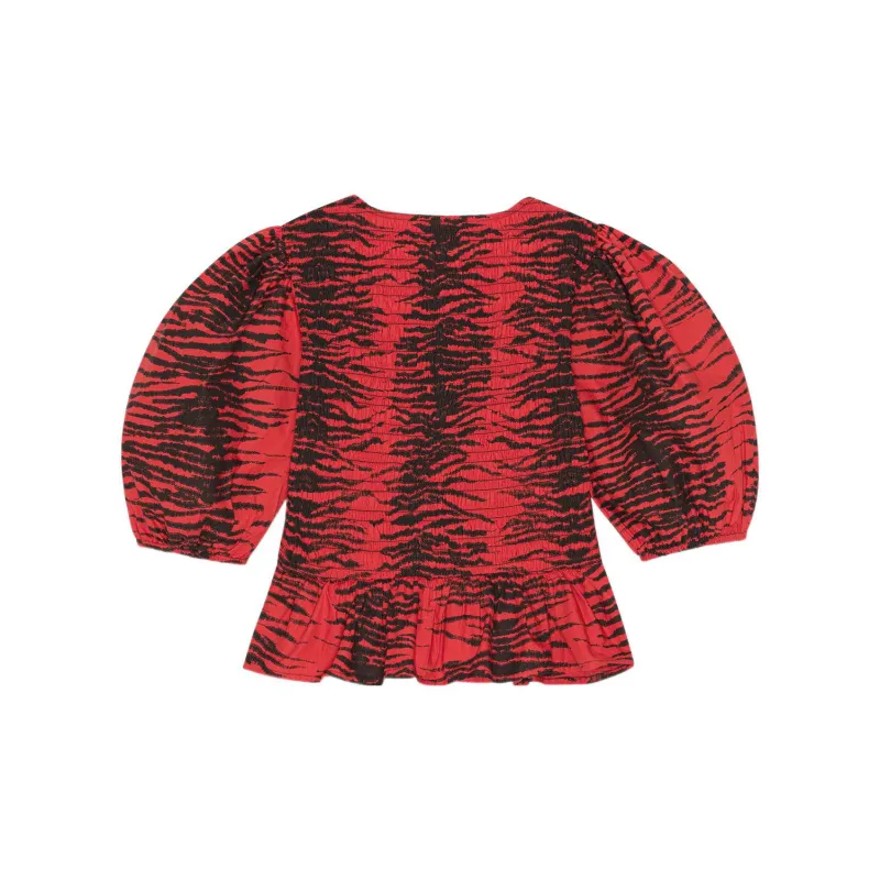 GANNI Crop Tops Women's Fire Red-1