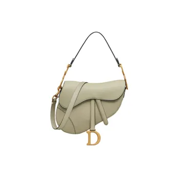 DIOR Saddle Calfskin Saddle Bag Shoulder Bag Crossbody Bag Handbag Women's Green