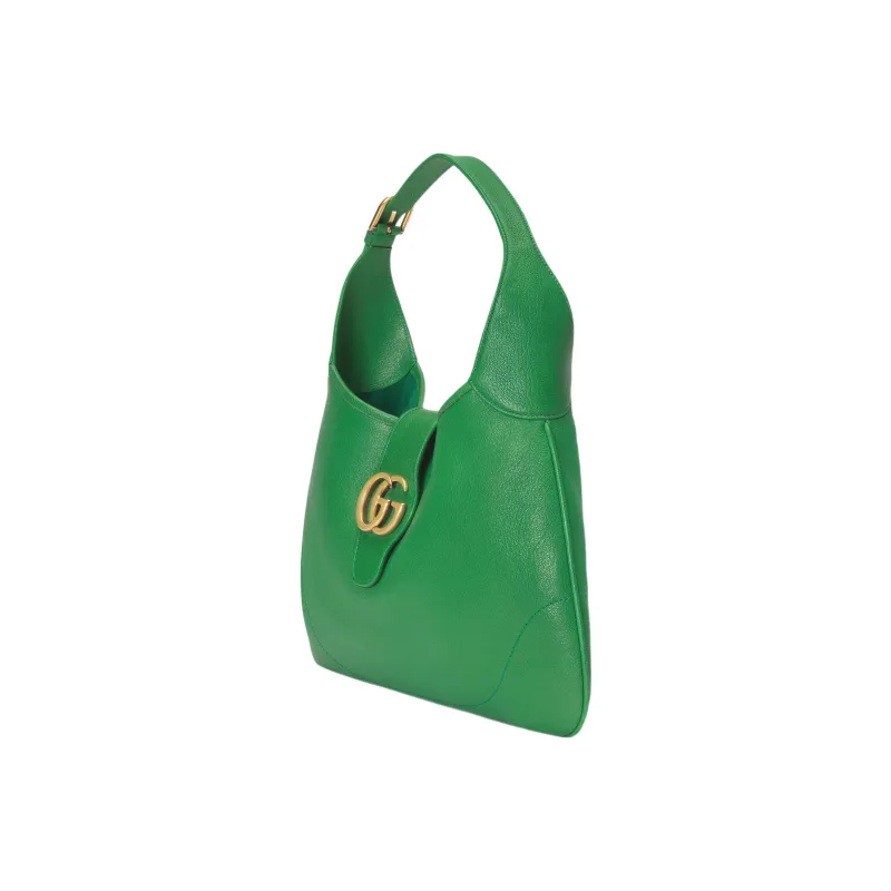 GUCCI Aphrodite Leather Handbag, Shoulder Bag Medium Size Women's Green-3
