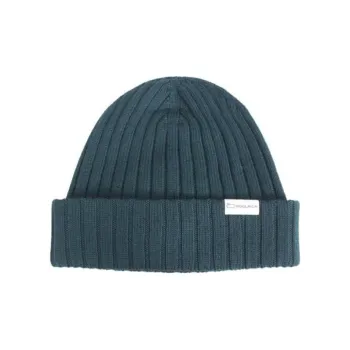 WOOLRICH Logo Patch Ribbed Beanie