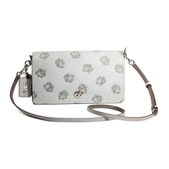 COACH Dinky Glove Tanning Shoulder Bag, Crossbody Bag Women's Sky Blue