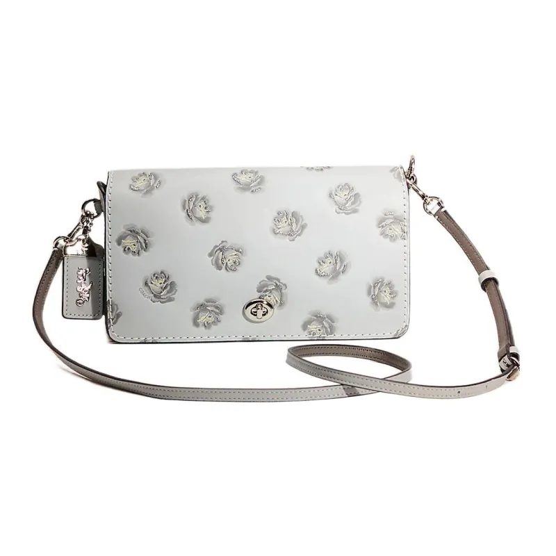 COACH Dinky Glove Tanning Shoulder Bag, Crossbody Bag Women's Sky Blue-0
