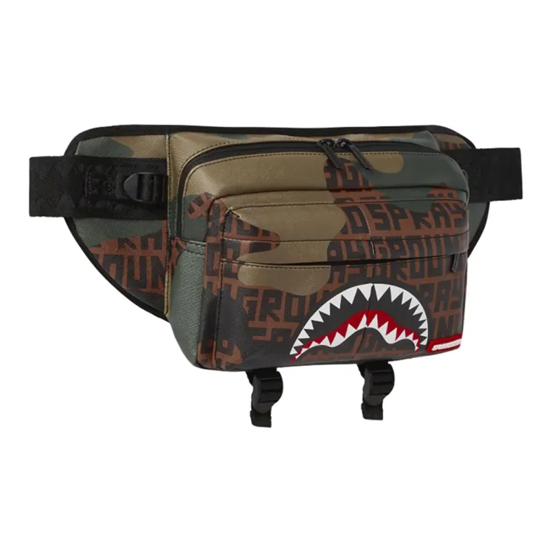 SPRAYGROUND PVC Crossbody Bag, Casual Bag, Fanny Pack Unisex Army Green-1
