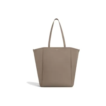 CELINE Calfskin Handbag, Shoulder Bag Medium Size Women's Taupe