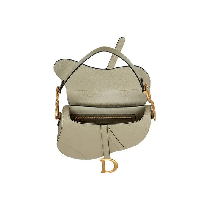 DIOR Saddle Calfskin Saddle Bag Shoulder Bag Crossbody Bag Handbag Women's Green-4