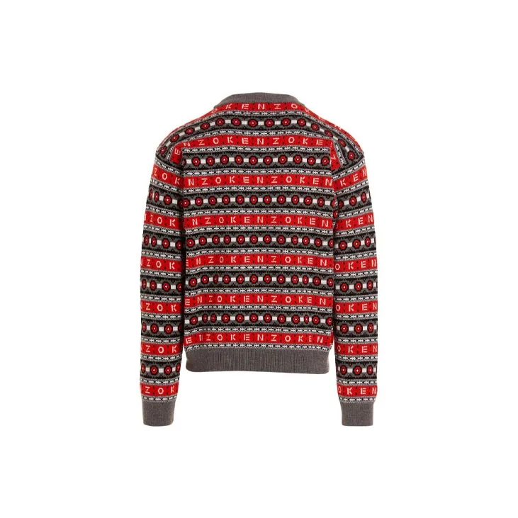 KENZO Kenzo X Nigo FW22 Drop2 Letter LOGO FW22 Sweater Men's Red-1