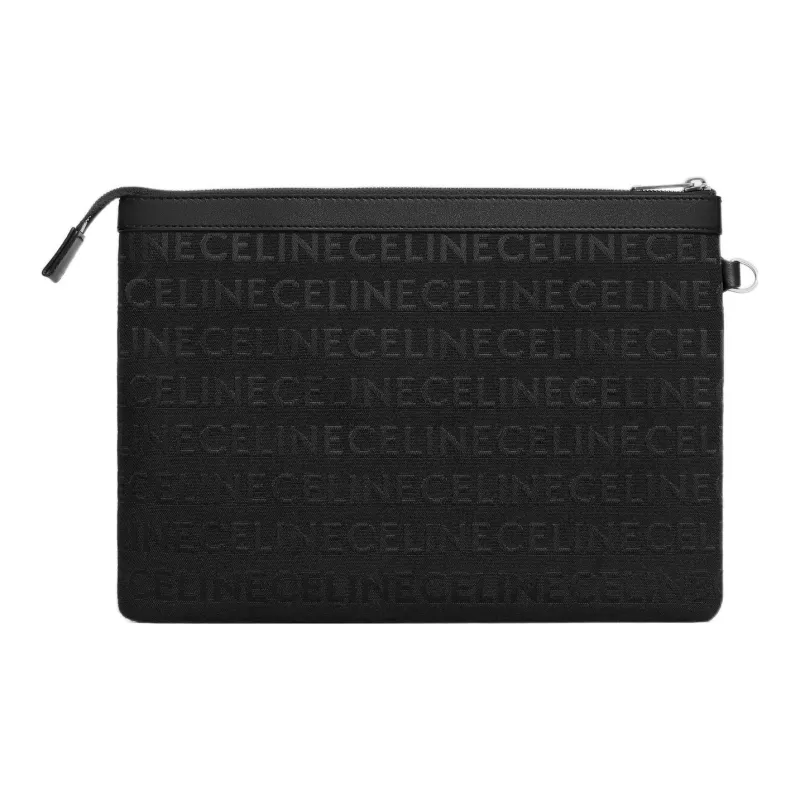 CELINE Canvas Canvas Bag Clutches Regular Men's Black-3