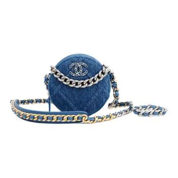 CHANEL 19Bag Denim Shoulder Bag, Crossbody Bag Women's Blue