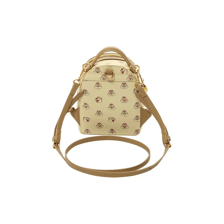 Disney Leather Backpack Crossbody Bag Backpack Mini Women's Light Coffee-2