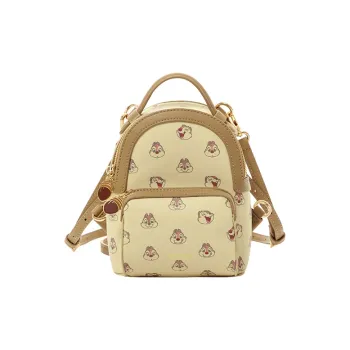 Disney Leather Backpack Crossbody Bag Backpack Mini Women's Light Coffee