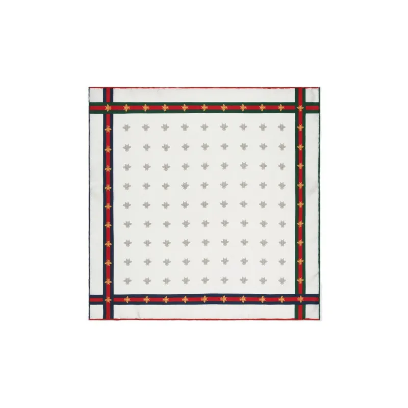 GUCCI Decorative Pattern Pocket Square-0