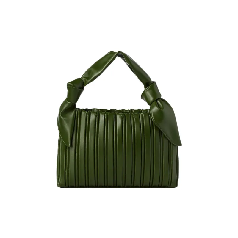 KARL LAGERFELD Amber Valletta Collaboration Artificial Leather Clutch, One Shoulder Handbag Women's Green-2