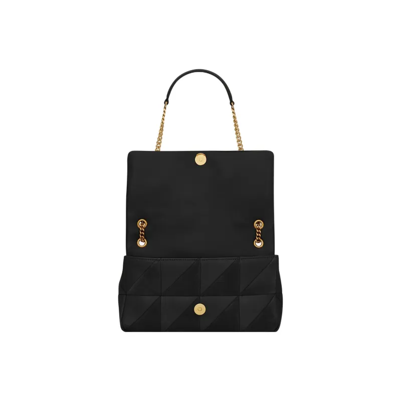 SAINT LAURENT Jamie Lambskin With Suede Detail Portable Crossbody Bag, Shoulder Bag Women's Black-4