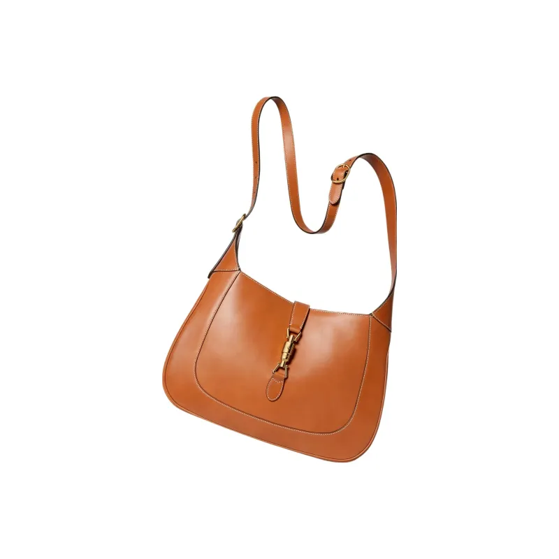GUCCI Jackie 1961 Leather Crescent Shoulder Bag Shoulder Bag Medium Size Women's Original Brown-5