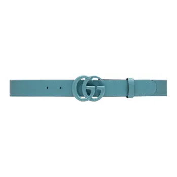GUCCI Solid Color Double G Classic Buckle Smooth Buckle Women's