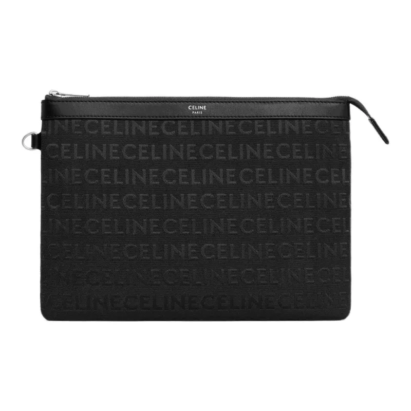 CELINE Canvas Canvas Bag Clutches Regular Men's Black-2