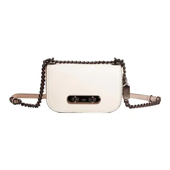 COACH Swagger Glove Tanning Chain Bag Shoulder Bag Crossbody Bag Small Size Women's Chalk White