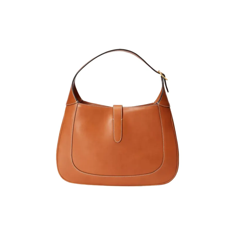 GUCCI Jackie 1961 Leather Crescent Shoulder Bag Shoulder Bag Medium Size Women's Original Brown-3