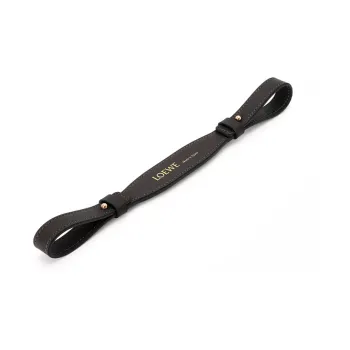 LOEWE Cow Leather Short Bag Strap Women's Black