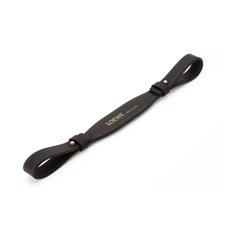 LOEWE Cow Leather Short Bag Strap Women's Black-0
