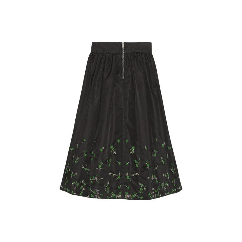GANNI Casual Long Skirts Women's Black-1