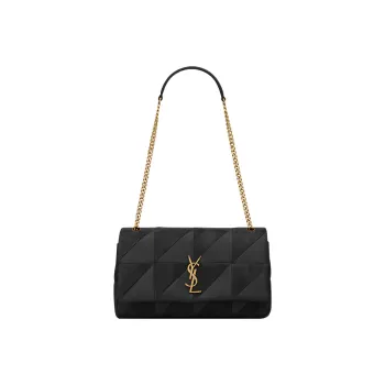 SAINT LAURENT Jamie Lambskin With Suede Detail Portable Crossbody Bag, Shoulder Bag Women's Black