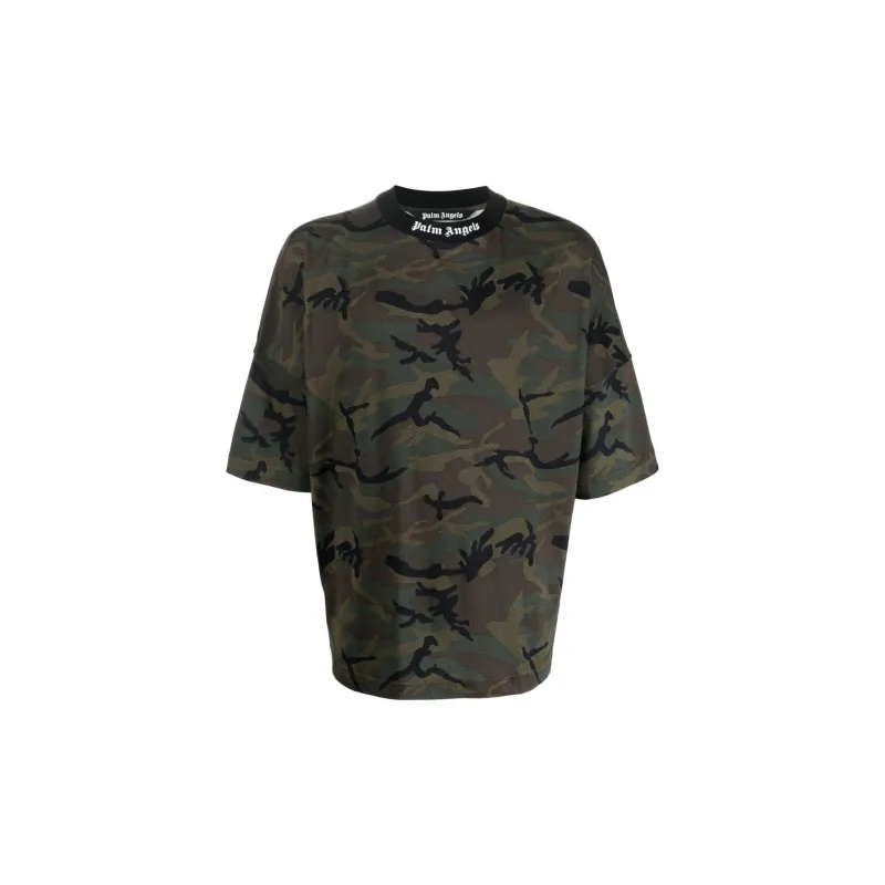 PALM ANGELS Camo Classic Logo Over T shirt-0