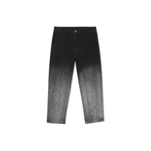 N-MAX Straight Jeans Men's Black Gray Color