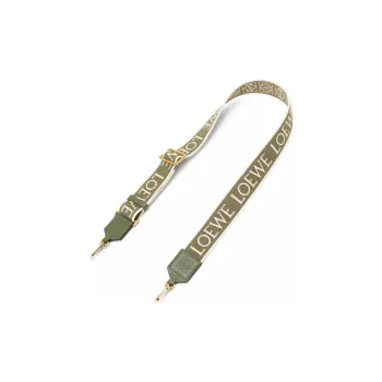 LOEWE Fabric Cow Leather Patchwork Bag Straps Women's Green/Avocado Green