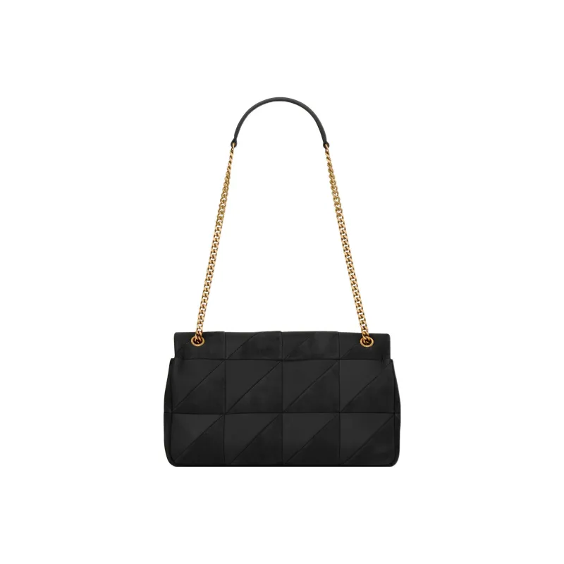 SAINT LAURENT Jamie Lambskin With Suede Detail Portable Crossbody Bag, Shoulder Bag Women's Black-1