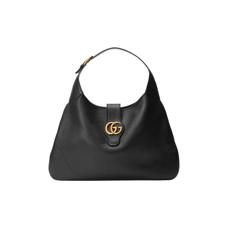 GUCCI Aphrodite Leather Handbag, Shoulder Bag Tubas Women's Black-0