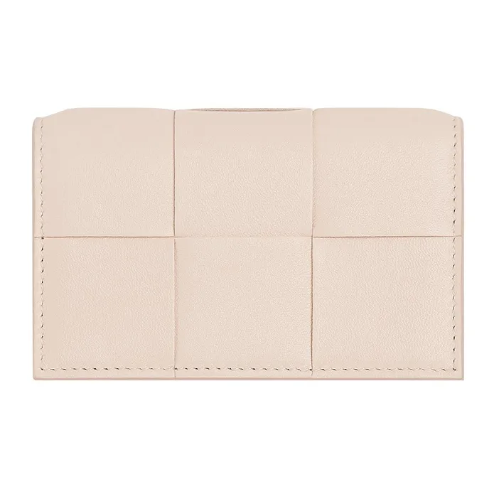 Bottega Veneta Sheepskin With Cow Leather Card Holder Women's Light Pink-1