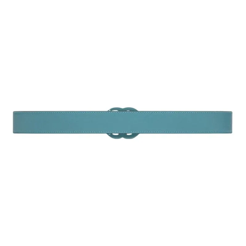 GUCCI Solid Color Double G Classic Buckle Smooth Buckle Women's-1
