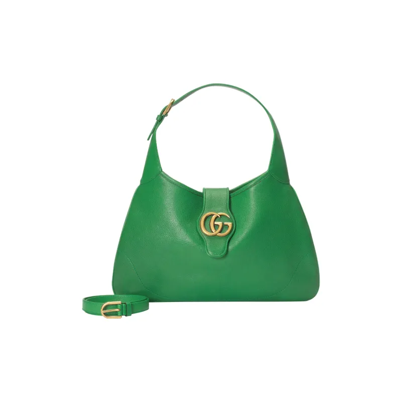 GUCCI Aphrodite Leather Handbag, Shoulder Bag Medium Size Women's Green-1