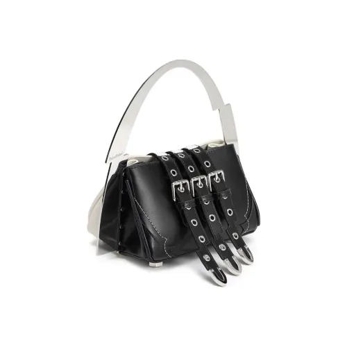 PabePabe Cow Leather Ninja Bag Handbag Regular Women's Black And White/Rose Red/Black And Green