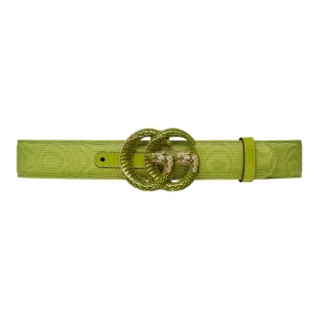 GUCCI Fashion Cloud Pattern Double G Snake Buckle Smooth Buckle Men's Width: 4cm