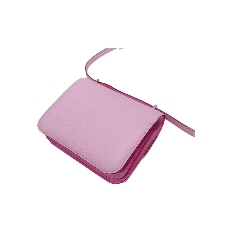 HERMES Constance Epsom Leather Shoulder Bag Crossbody Bag Mini Women's X9 Mauve Sylvestre Silk Gourd Purple-2