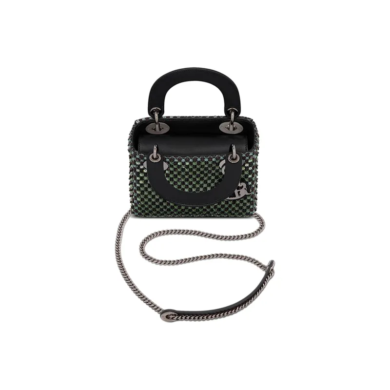 DIOR Lady Dior Calfskin Daisie Bag Shoulder Bag Crossbody Bag Handbag Mini Women's Green-2