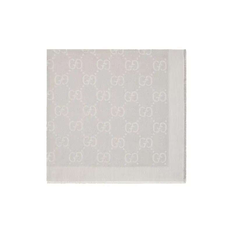 GUCCI Knit Scarves Women's Light Gray-1