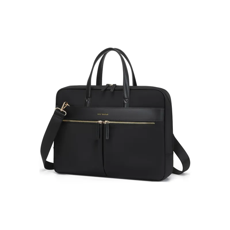 GOLF Fabric Lawyer Bag Handbag Briefcase Laptop Bag Large Size Women's Pink Leather/Elegant Black-5