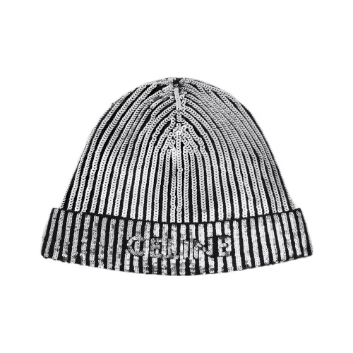 CELINE Beanies Men Silver