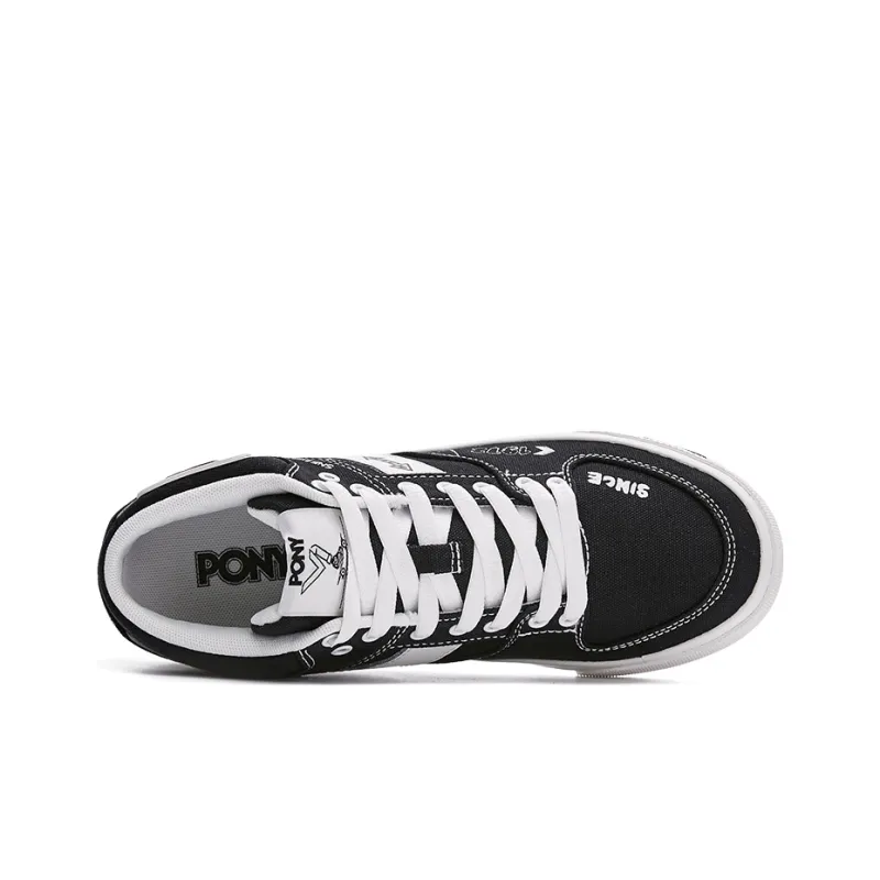 PONY Atop Low Top Skateboard Shoes Unisex Black-2